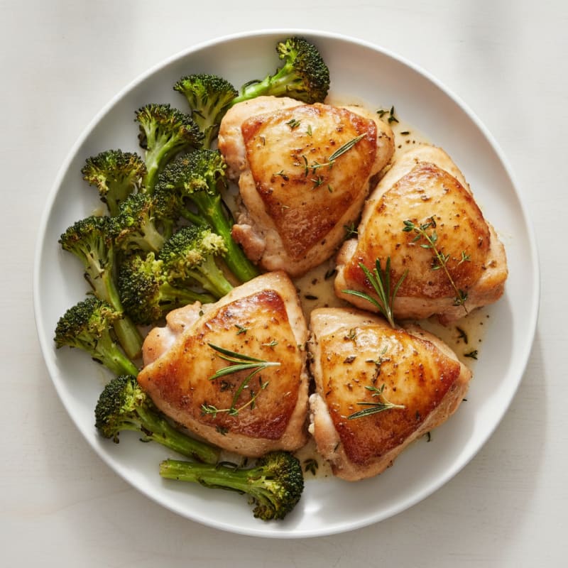 Garlic Herb Roasted Chicken Thighs