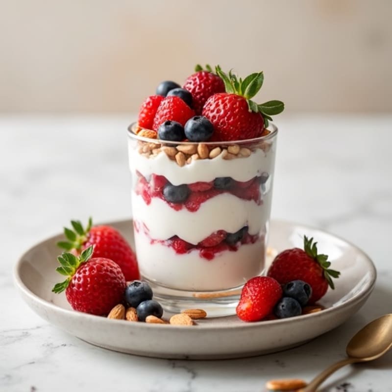 Creamy Greek Yogurt Protein Parfait with Mixed Berries