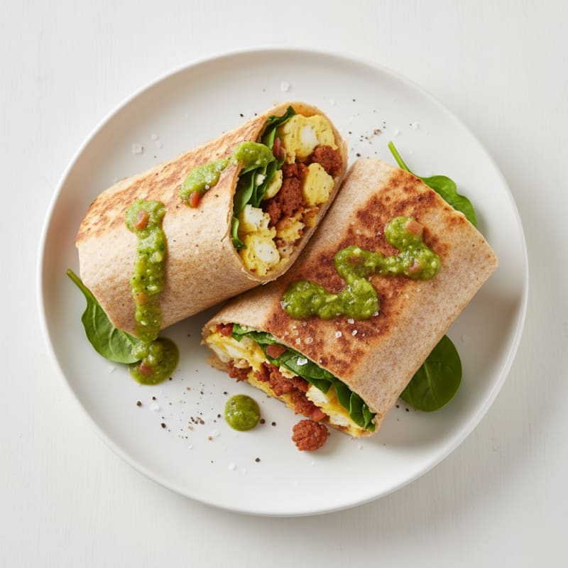 Crispy Chorizo and Egg Breakfast Burrito