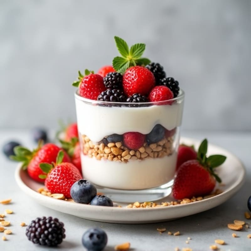 Creamy Greek Yogurt Protein Parfait with Berries