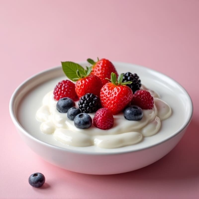 Silky Greek Yogurt Protein Pudding with Berries