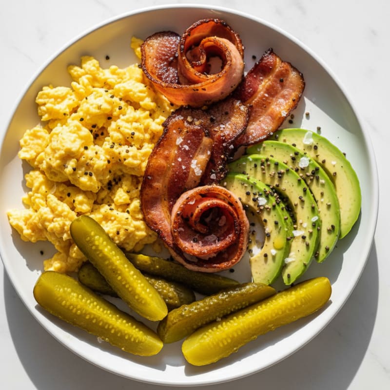 Bacon, Egg, and Avocado Breakfast Plate