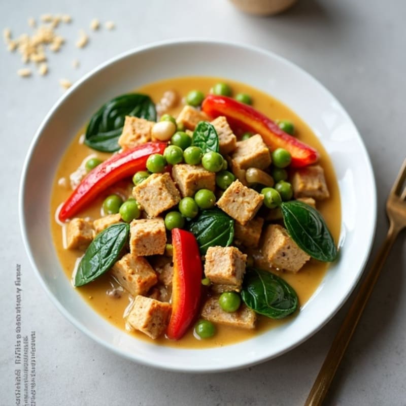 Creamy Tempeh and Vegetable Stir-Fry with Edamame