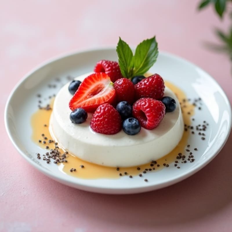 Silky Greek Yogurt Protein Mousse with Mixed Berries