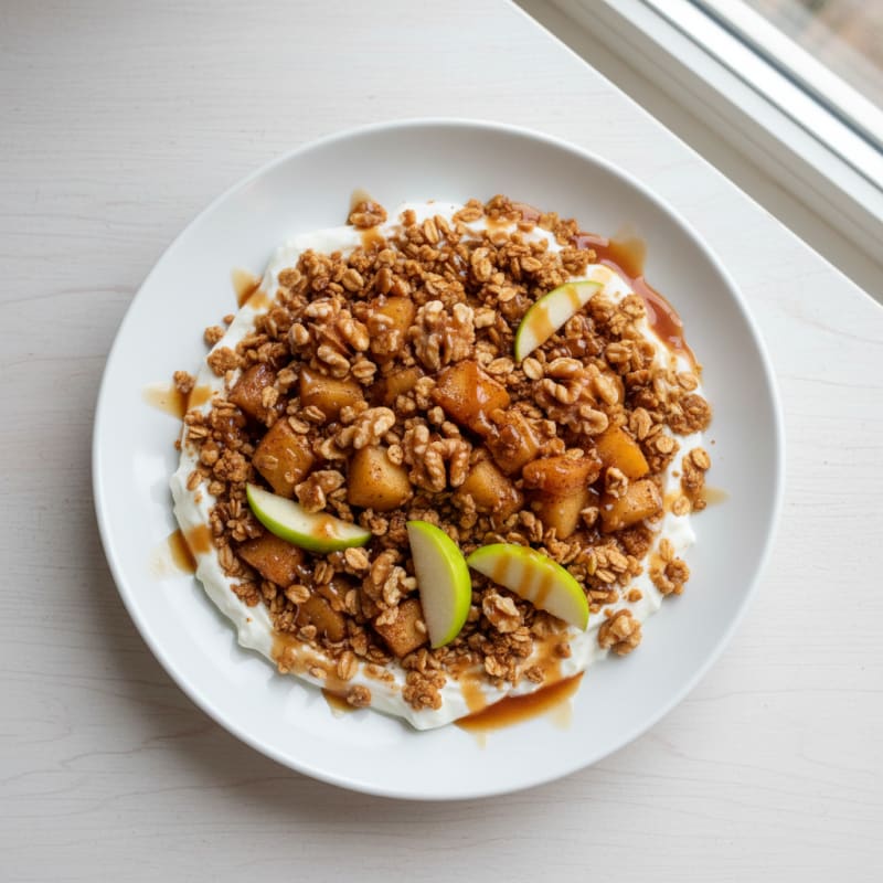 Golden Caramelized Apple Crumble