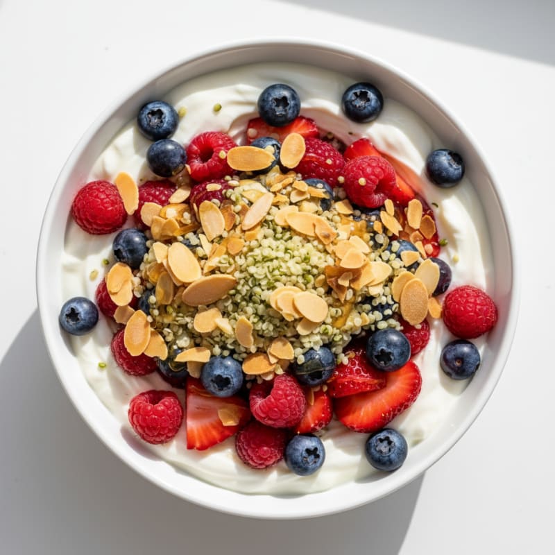 Creamy Greek Yogurt Protein Parfait with Mixed Berries