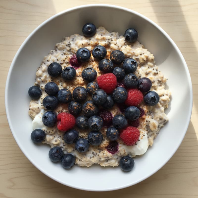 High-Protein Berry Overnight Oats