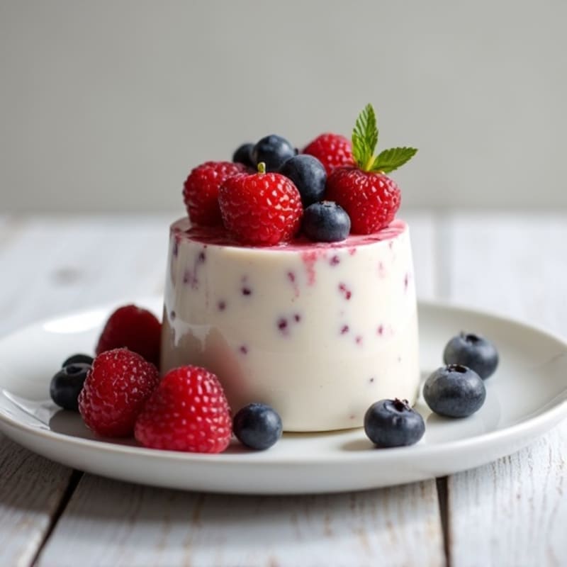 Creamy Greek Yogurt Protein Pudding with Mixed Berries