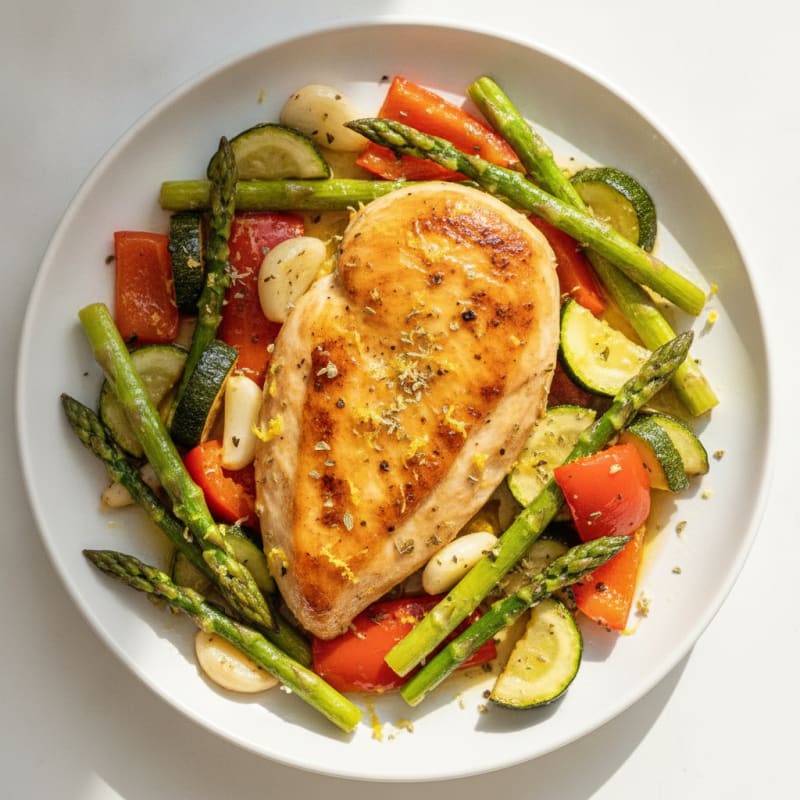 Lemon-Herb Chicken with Roasted Vegetables