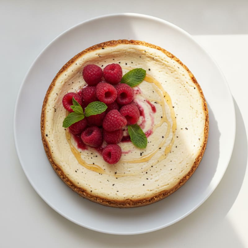 Greek Yogurt Protein Cheesecake with Fresh Berries
