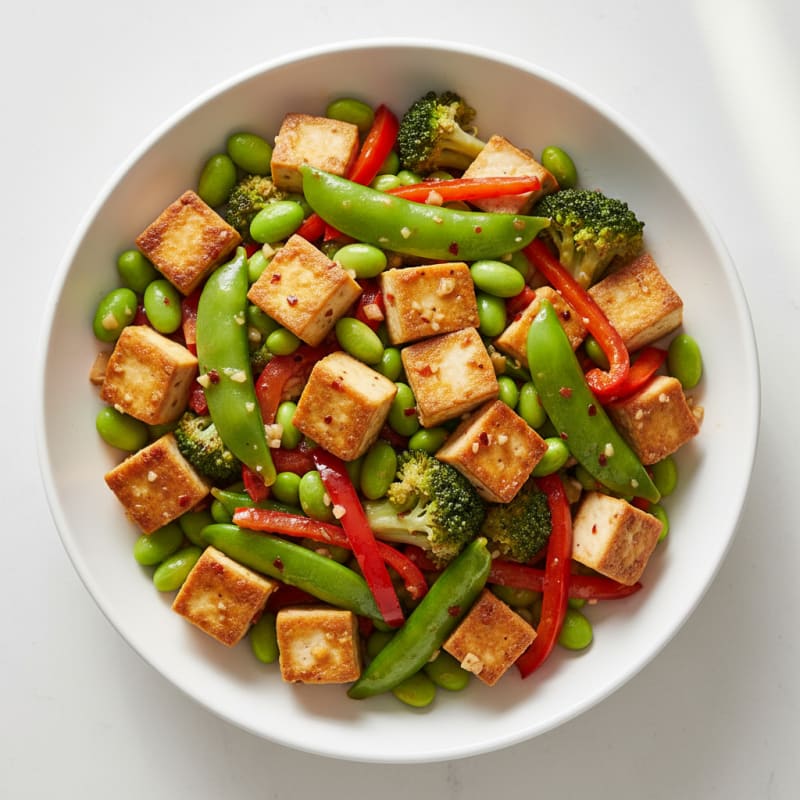 Ginger-Garlic Tofu Stir-Fry with Vegetables
