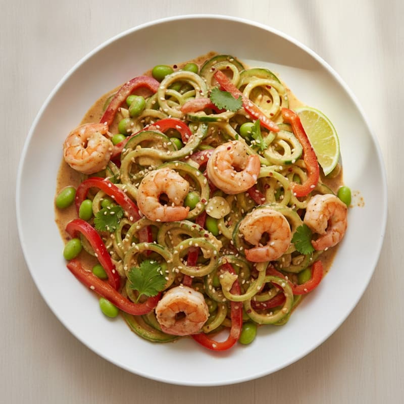 Chilled Cucumber Noodle Salad with Peanut Dressing