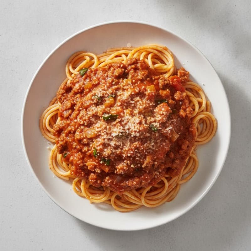Classic Spaghetti with Savory Meat Sauce