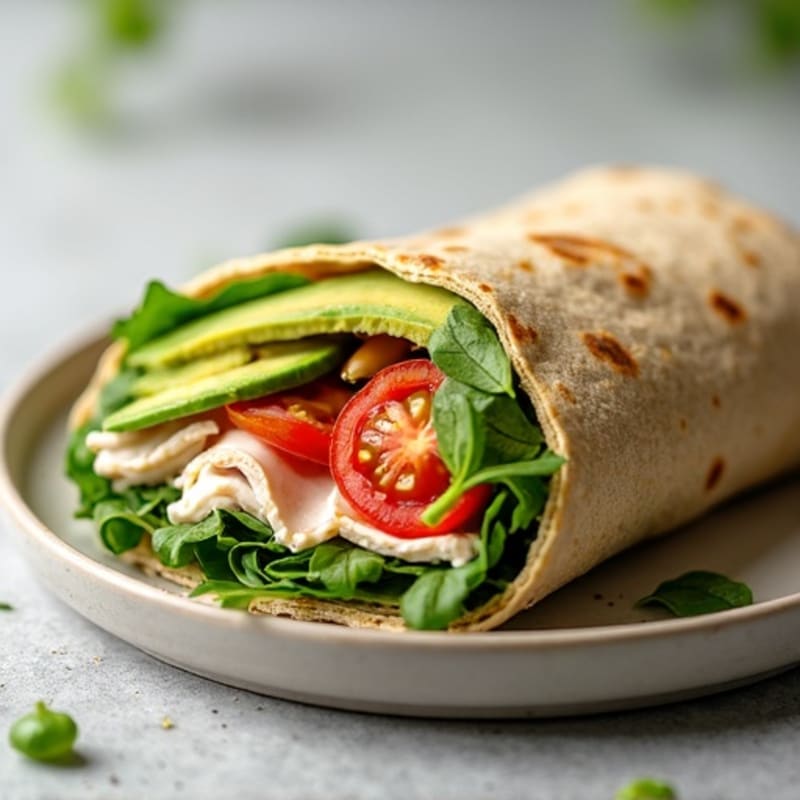 Turkey and Creamy Avocado Fresh Wrap