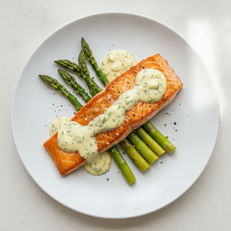 Pan-Seared Salmon with Lemon-Dill Sauce