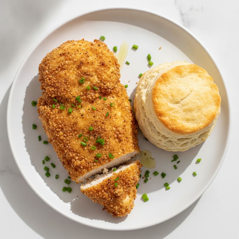 Buttermilk Fried Chicken with Fluffy Biscuits
