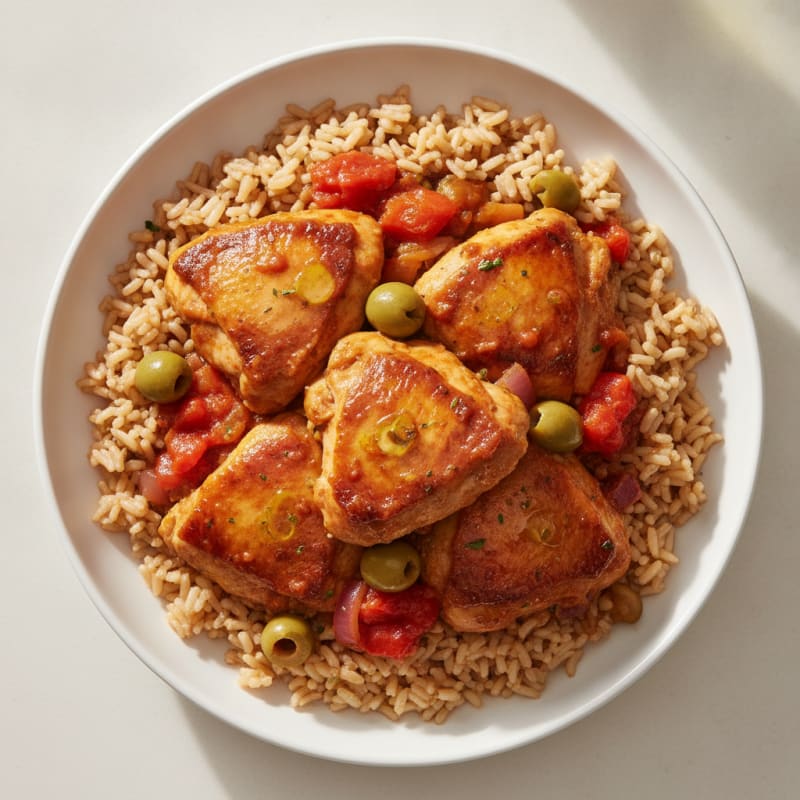 Dominican Braised Chicken and Rice