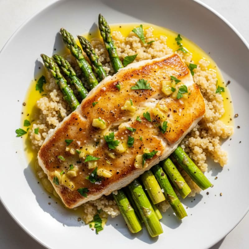 Pan-Seared Panga with Lemon-Herb Sauce