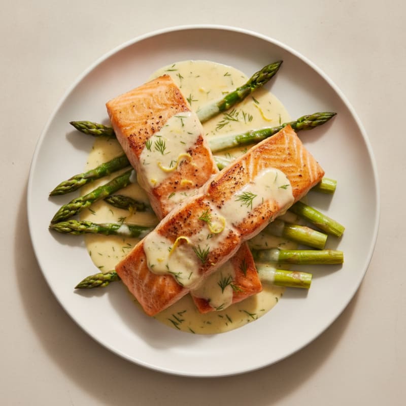 Pan-Seared Salmon with Lemon-Dill Sauce