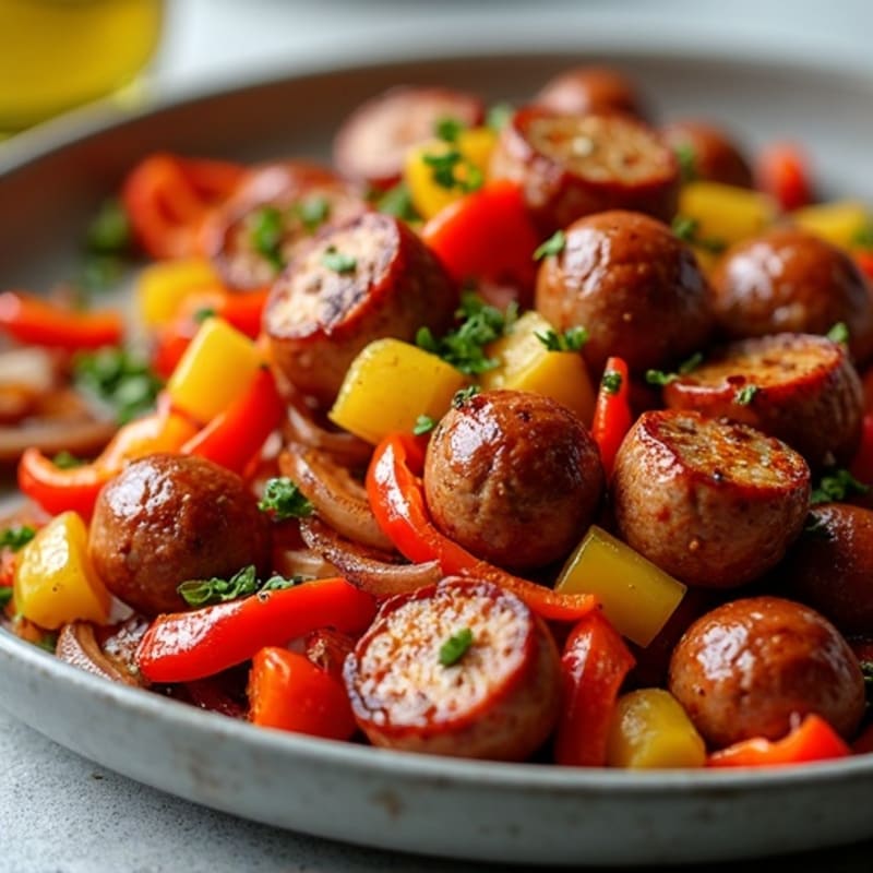 Sheet Pan Roasted Sausage and Peppers