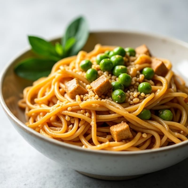 Ginger-Sesame Noodles with Creamy Peanut Sauce