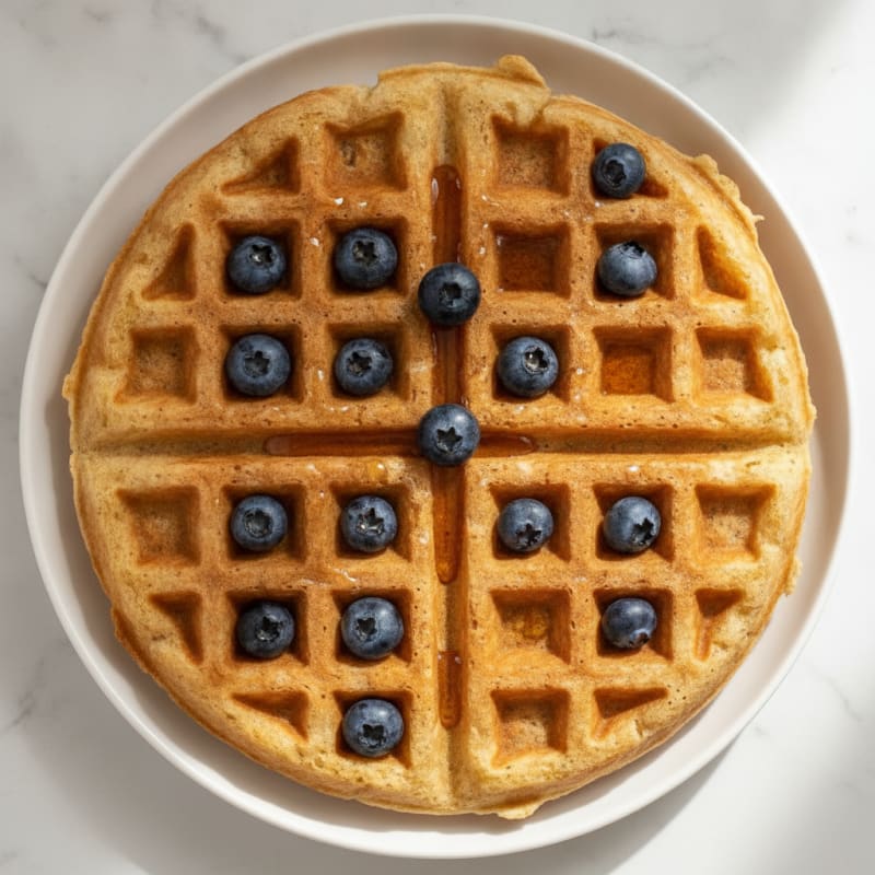 Classic Buttermilk Waffles with Maple Syrup
