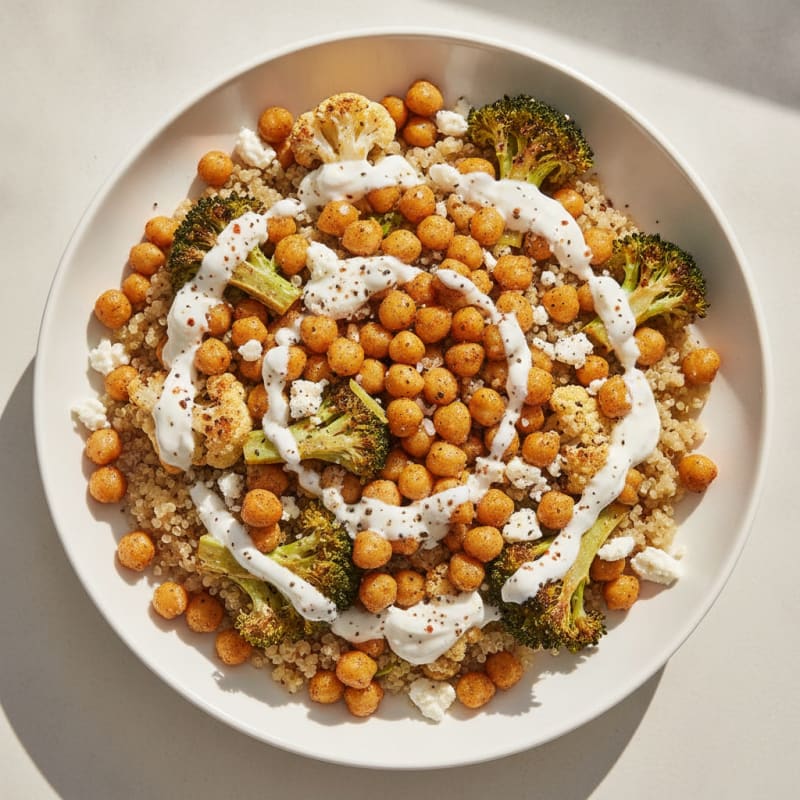 Roasted Vegetable and Chickpea Bowl