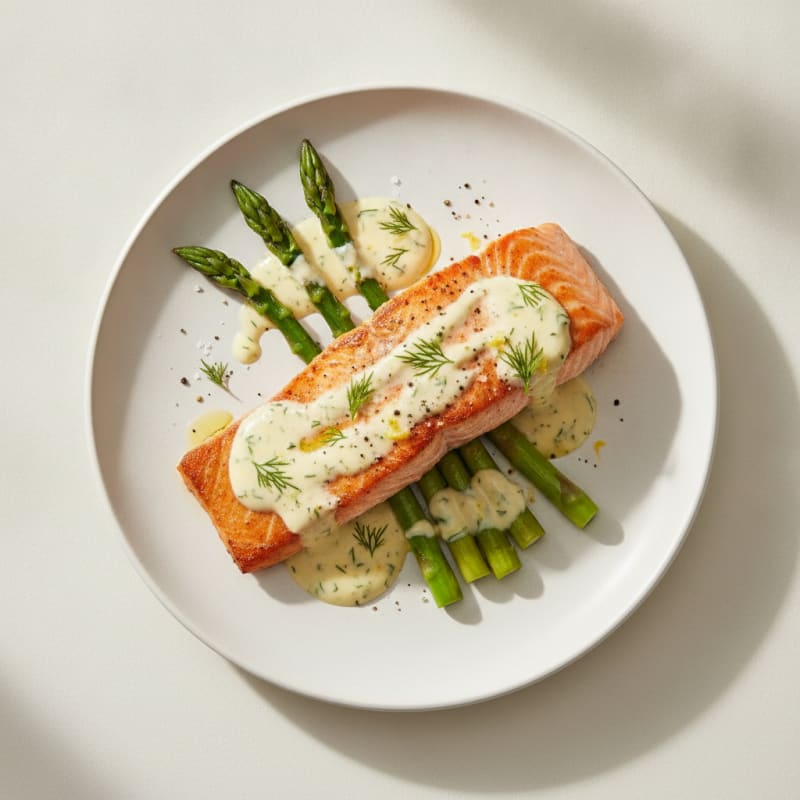 Pan-Seared Salmon with Lemon-Dill Sauce
