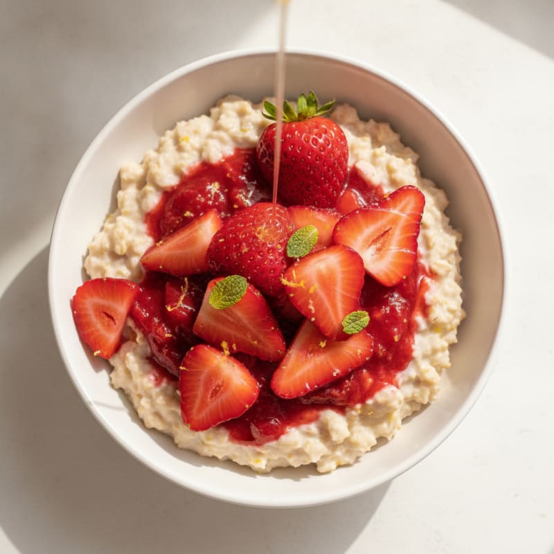 Strawberry Shortcake Overnight Oats