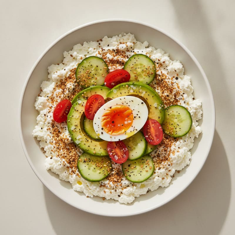 Savory Cottage Cheese with Everything Bagel Spice