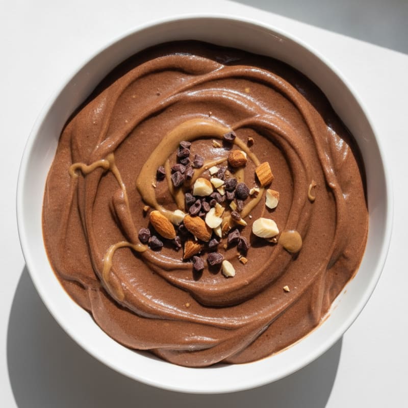 Creamy Cottage Cheese Protein Pudding with Cocoa and Almond Butter