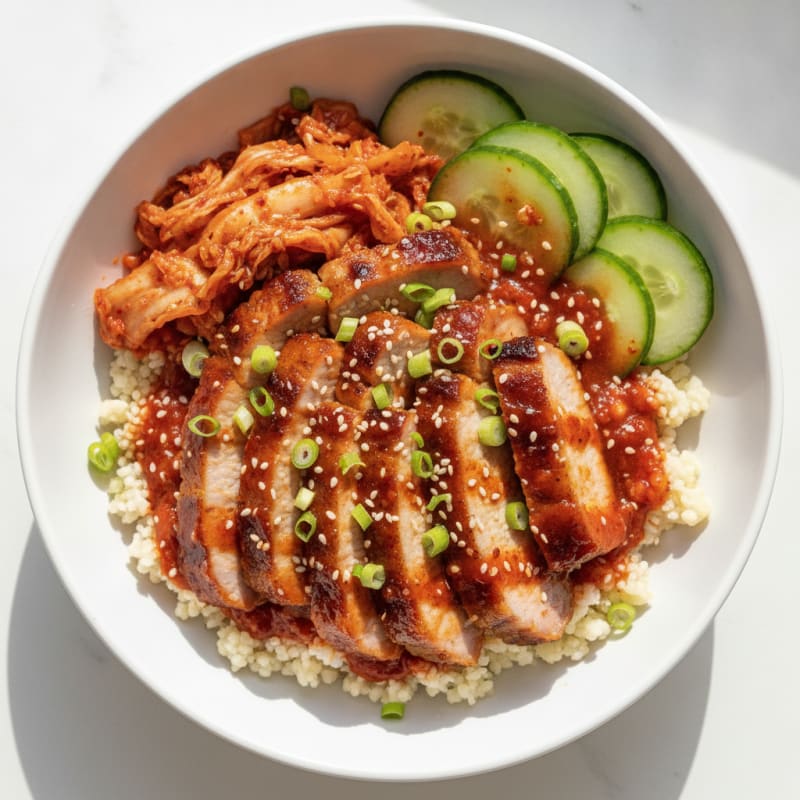 Spicy Gochujang Pork Belly Bowl