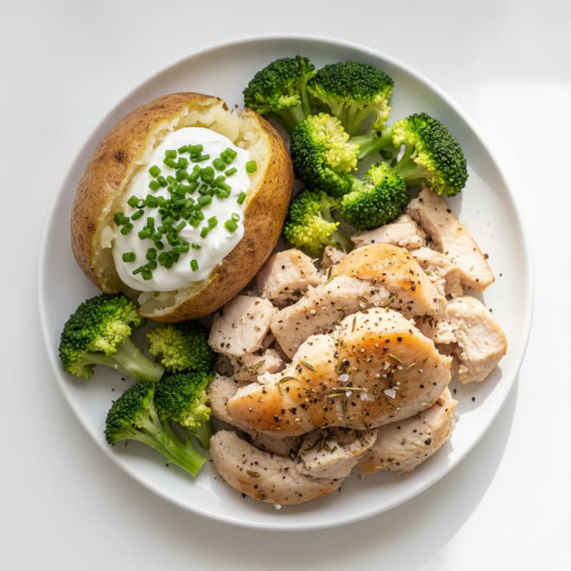 Herb-Roasted Turkey with Baked Potato