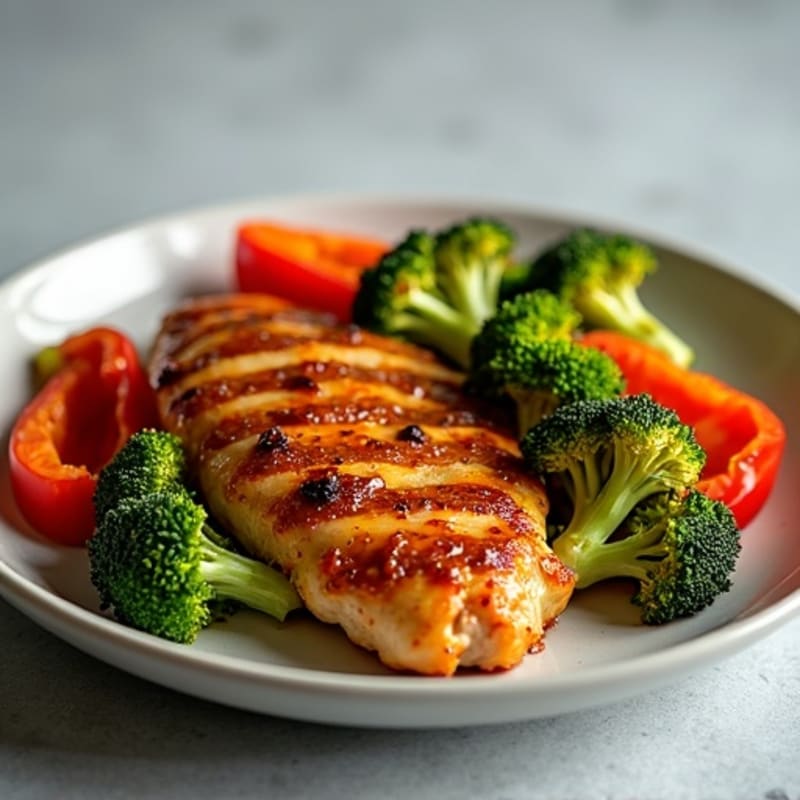 Crispy Teriyaki Chicken with Roasted Vegetables