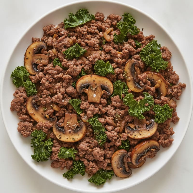 Savory Ground Beef and Mushroom Skillet