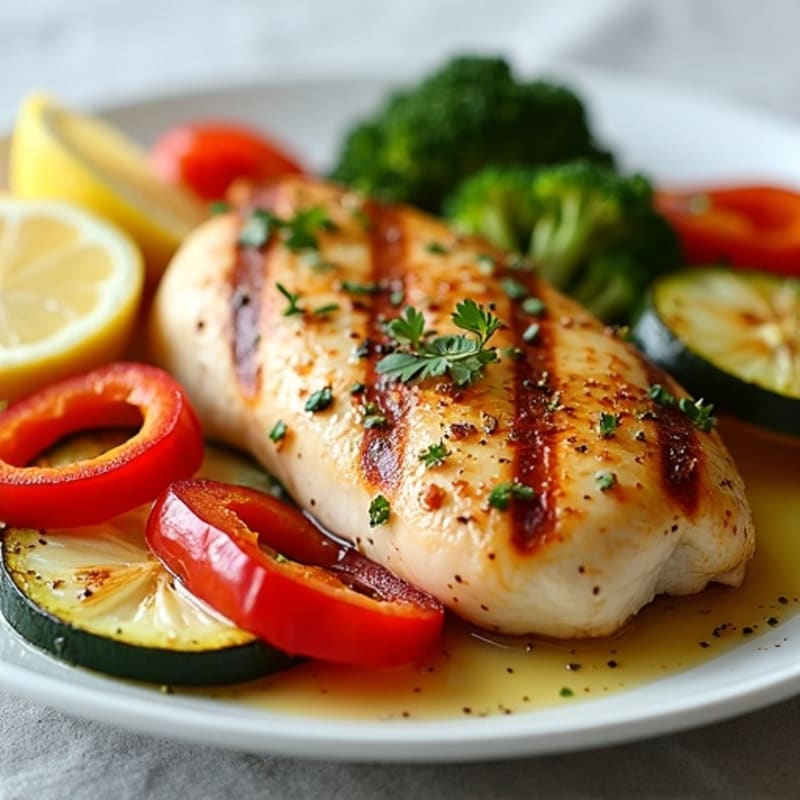 Lemon Herb Roasted Chicken with Crispy Roasted Vegetables