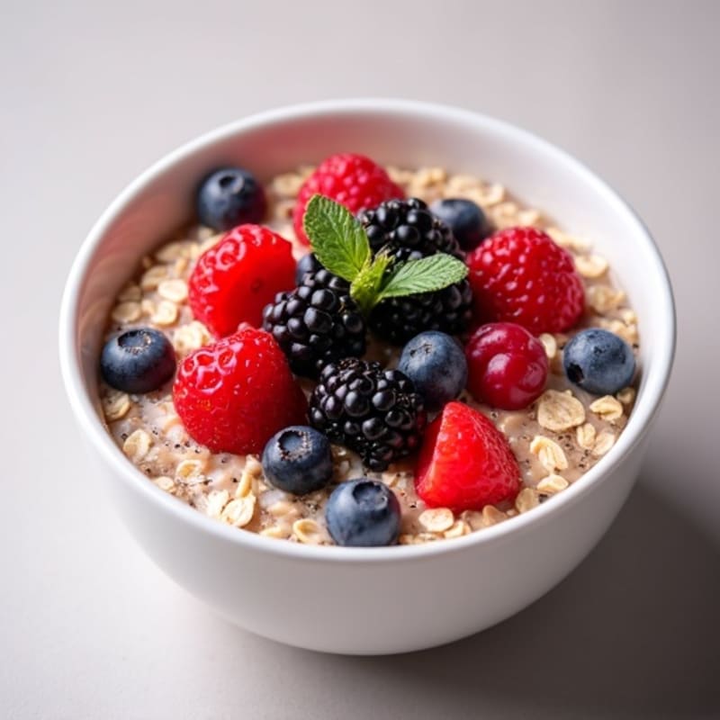 High-Protein Creamy Berry Porridge