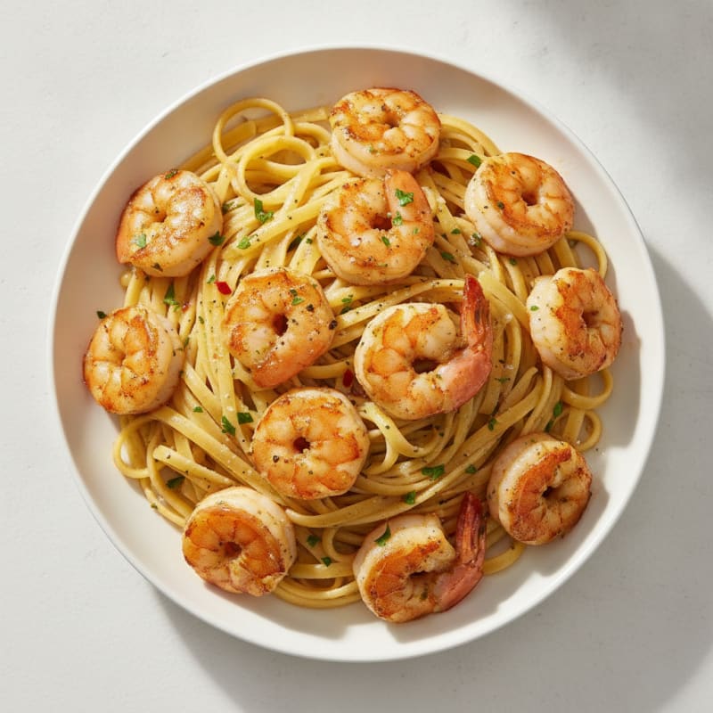 Garlic Butter Shrimp Scampi with Linguine