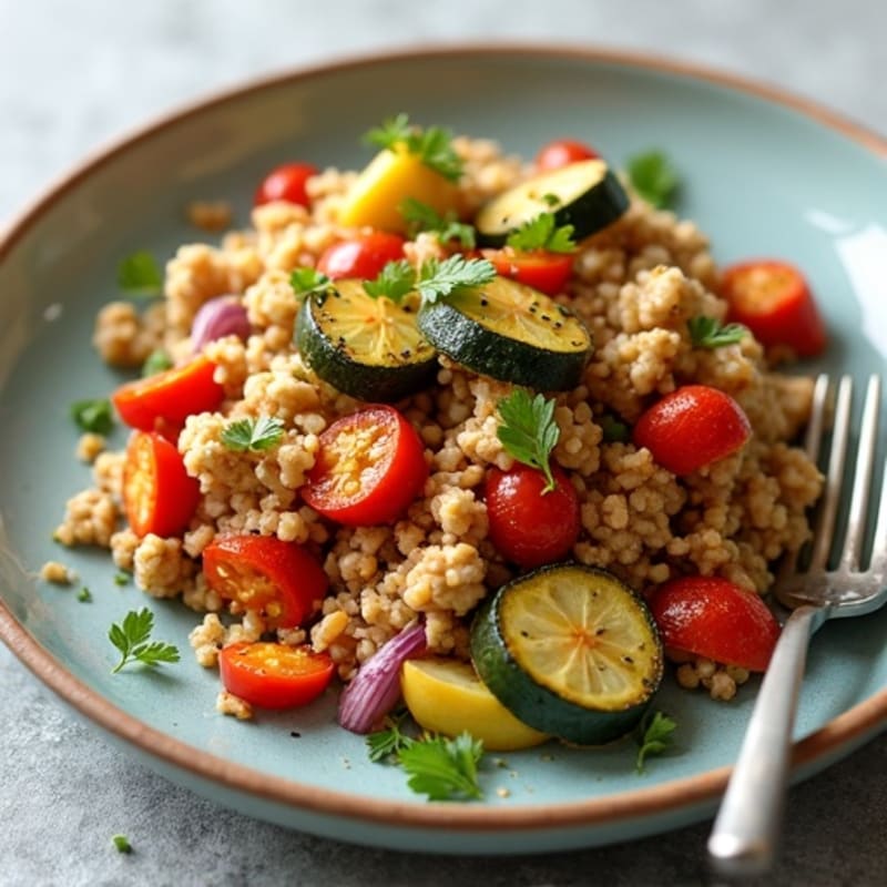 Savory Ground Chicken and Roasted Vegetables