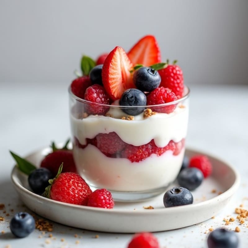 Creamy Greek Yogurt Protein Parfait with Berries