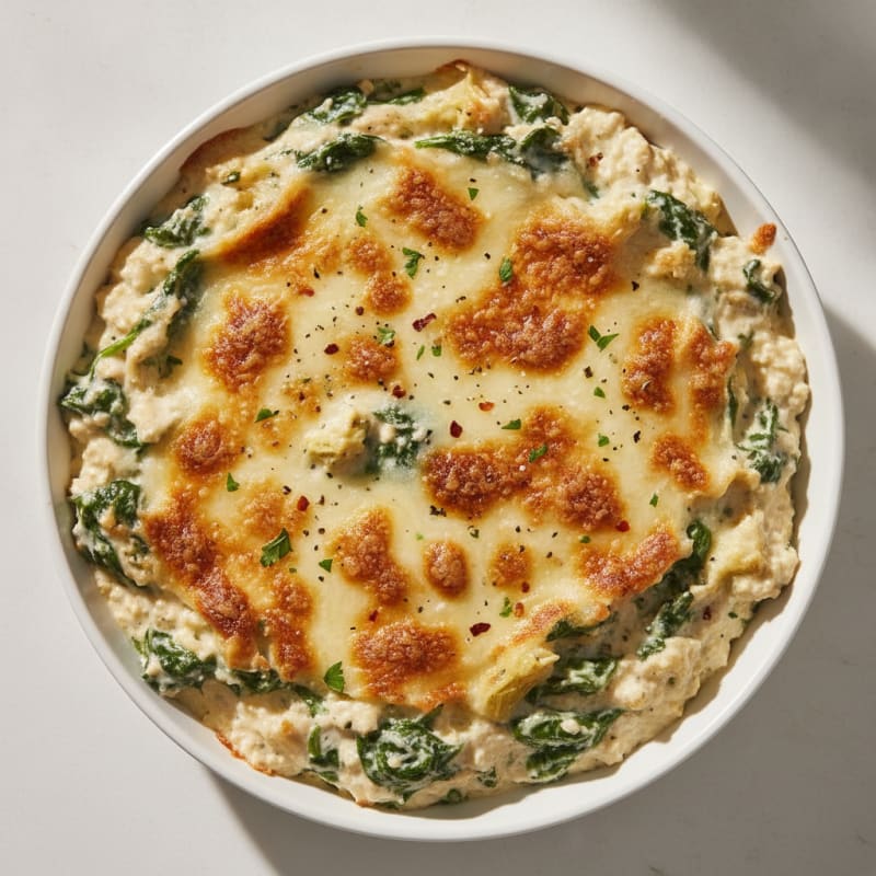 Baked Chicken Spinach Artichoke Dip