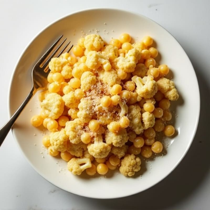 Creamy Cashew Cauliflower Alfredo with Chickpea Pasta