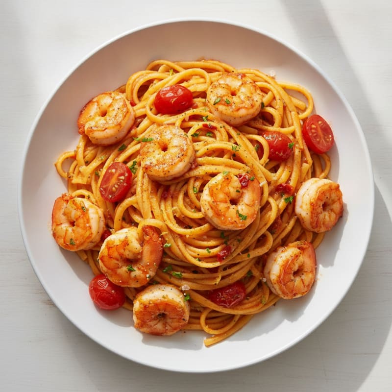 Spicy Calabrian Chili Shrimp Linguine
