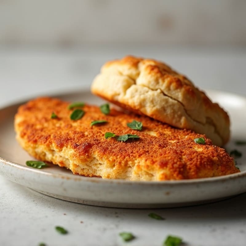 Crispy Baked Chicken with Fluffy Whole Wheat Biscuits