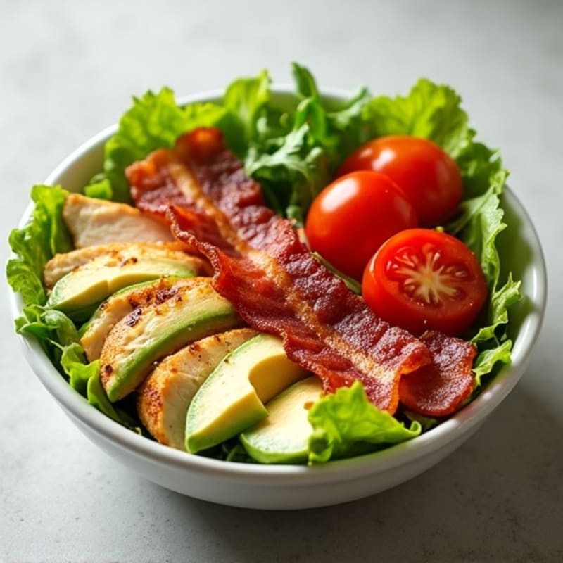 Crispy Bacon Avocado Lettuce Tomato Bowl