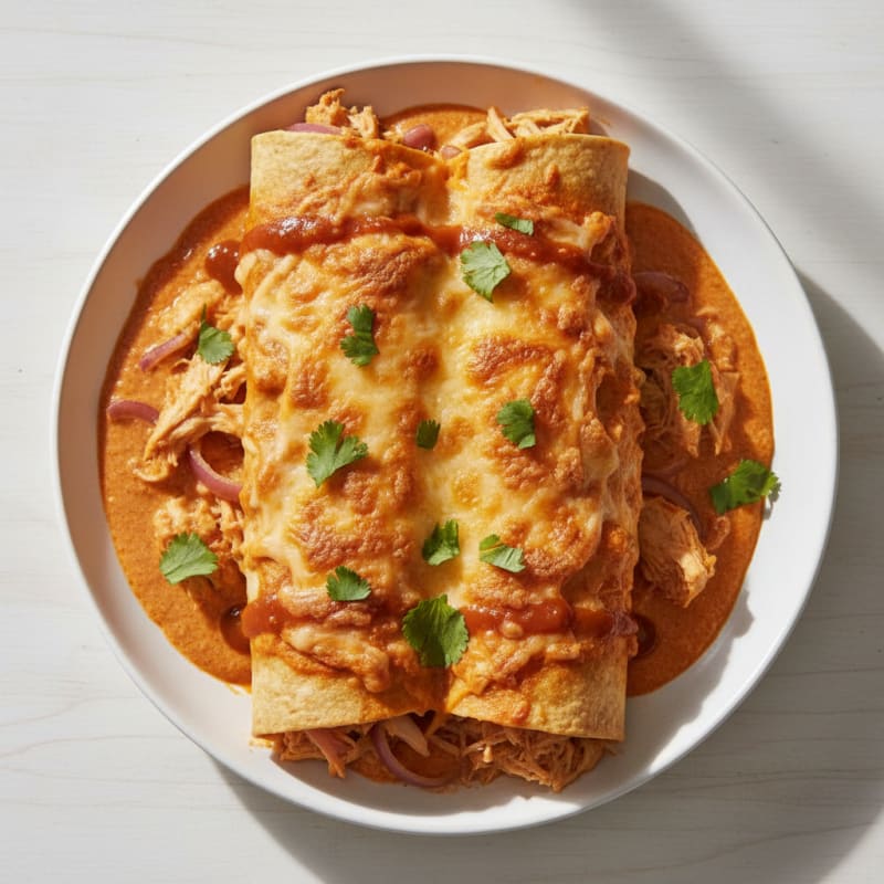 Creamy Chipotle Chicken Enchiladas