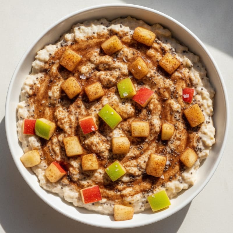 Apple Cinnamon Overnight Oats with Greek Yogurt