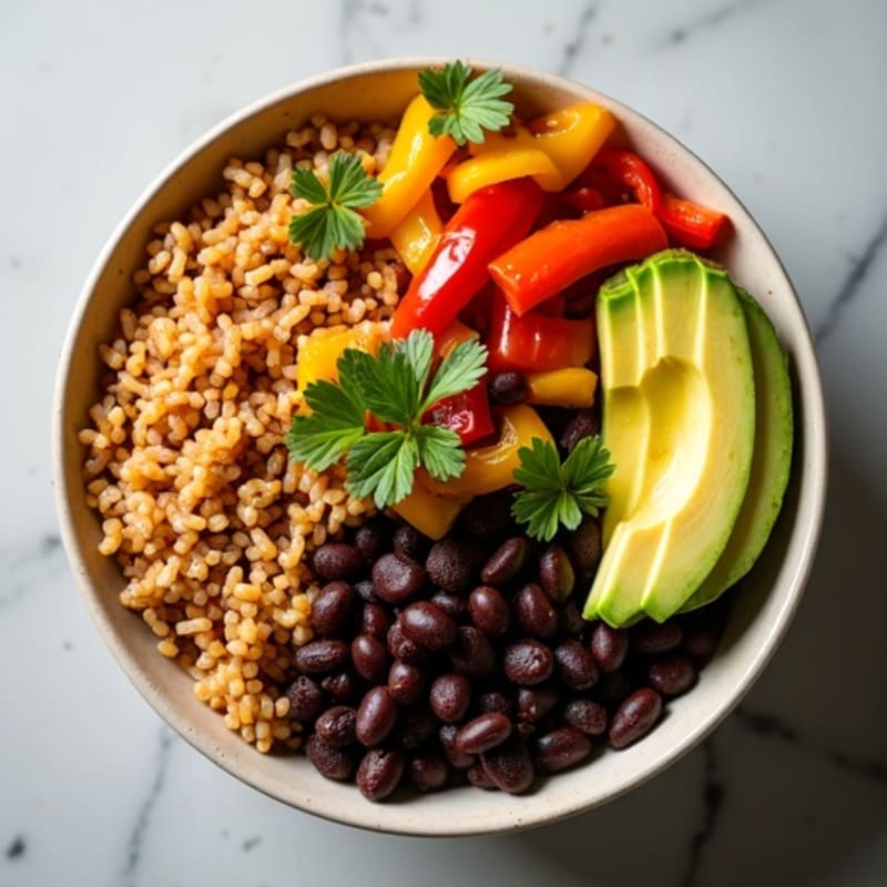Hearty Black Bean and Veggie Burrito Bowl