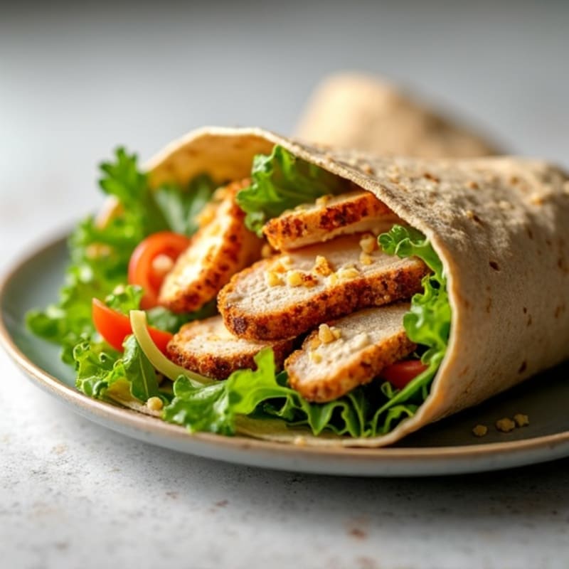 Crispy Chicken Caesar Salad Wrap