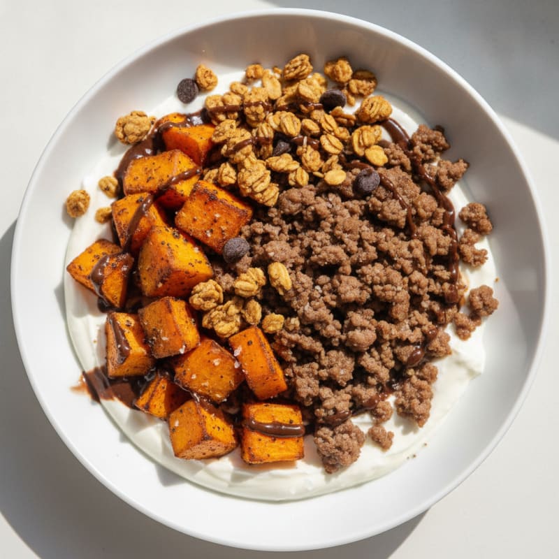 Sweet Potato and Beef Power Yogurt Bowl